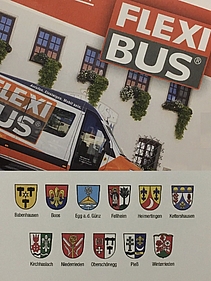 Die elf Flexibusgemeinden (Grafik LRA Unterallgäu) Die elf Flexibusgemeinden (Grafik LRA Unterallgäu)